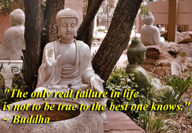 "The only real failure in life is not to be true to the best one knows." ~ Buddha 