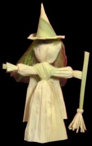 DIY Corn husk doll witch