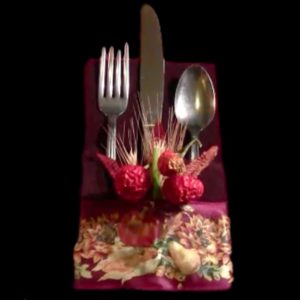 DIY Upcycled Autumn Silverware Holders