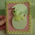 How to Make a Chicken Hatching Out of an Egg Card
