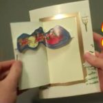 Open Door Santa Sleigh Card from Used Christmas Cards