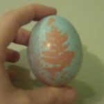 Leaf Printed Easter Egg