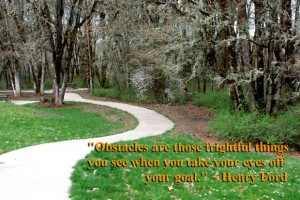 Obstacles are those frightful things