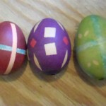 How to Dye Easter Eggs with Masking Tape
