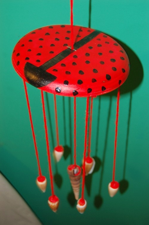 DIY Ladybug Wind Chime
