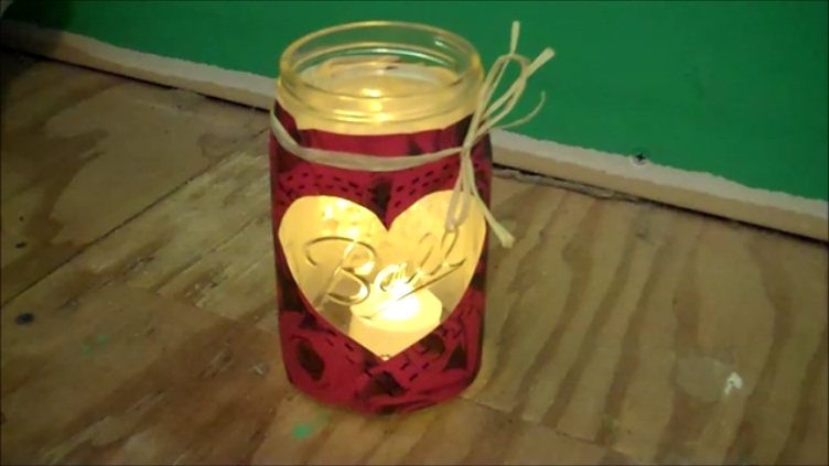 Mason Jar Valentine Votives Craft
