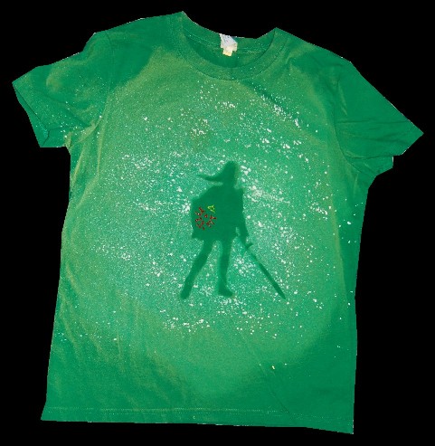 DIY Reverse Silhouette Shirt - Link, Legend of Zelda