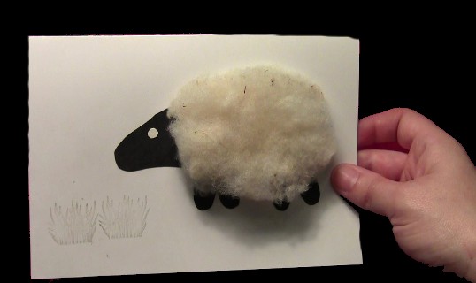 Easy DIY Wooly Sheep Card