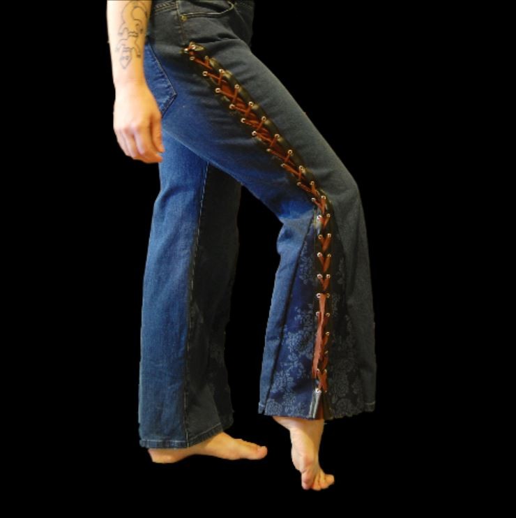 Diy Lace Up Jeans | tyello.com