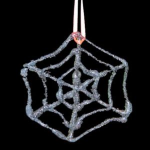 DIY Glittered Halloween Spider Webs