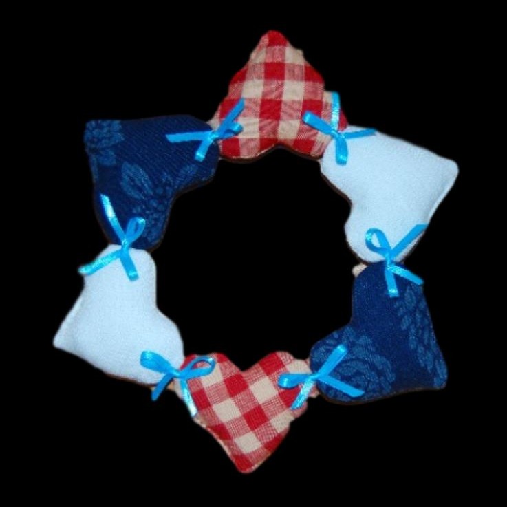 DIY 4th of July Hearts Wreath