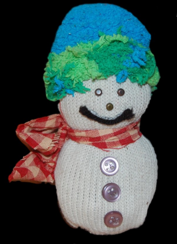 Easy DIY Upcycled Sock Snowmen