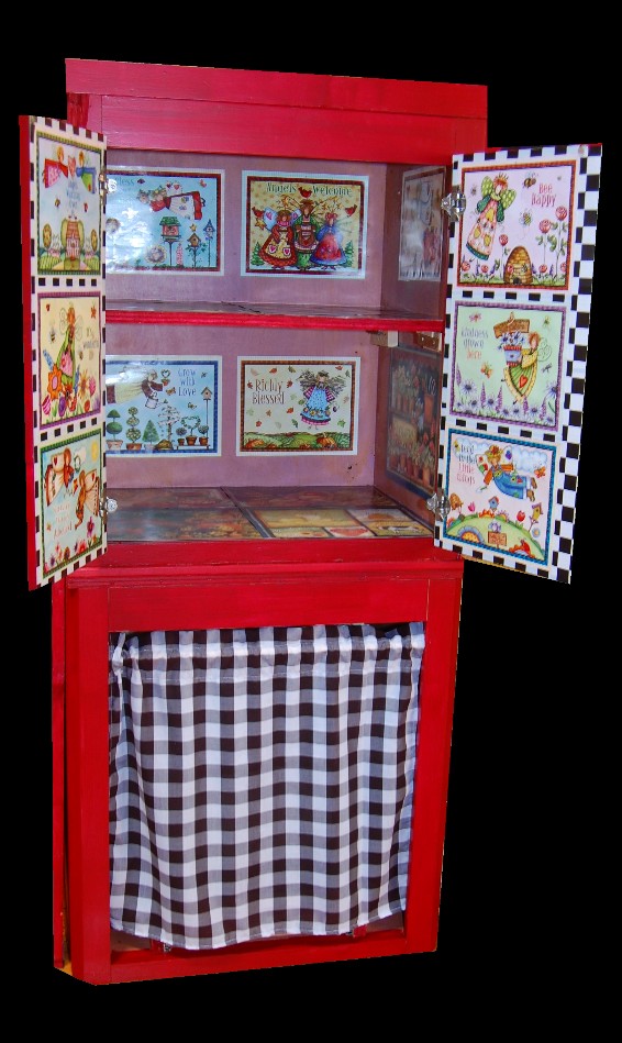 DIY Alice In Wonderland Inspired Whimsical Cupboard 