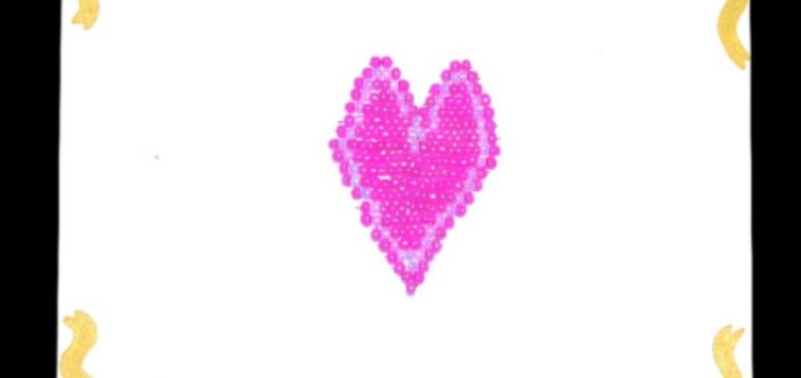 DIY Beaded Valentine Heart Card