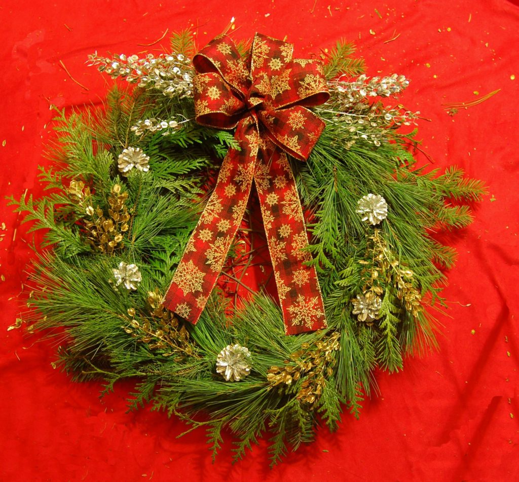 How to Make a Christmas Wreath with Evergreens