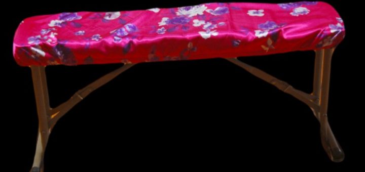 DIY Removable Footstool Covers - square