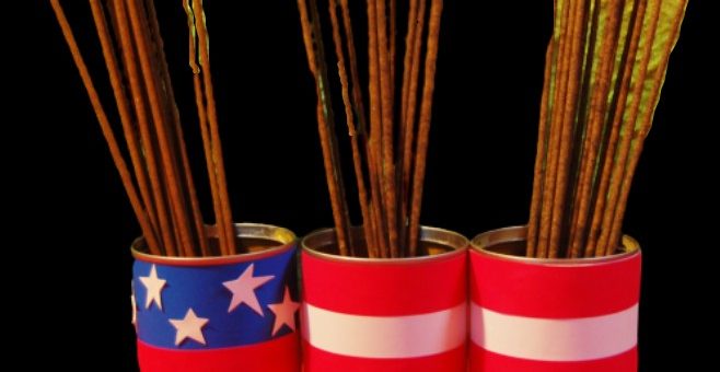 DIY 4th of July American Flag Canisters