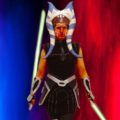 Ahsoka Tano Costume DIY (dress, overskirt, and bracers)