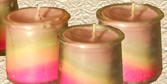 diy striped candles