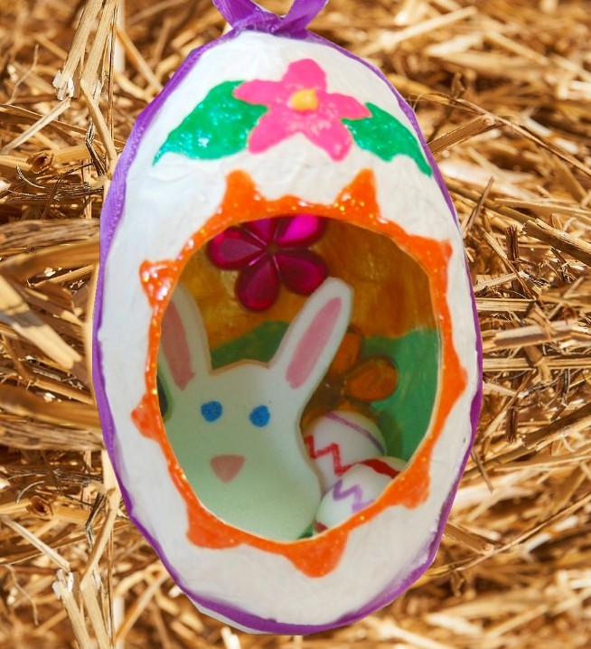 DIY Paper Mache Easter Eggs Inspired By Panoramic Sugar Eggs - Easter Crafts