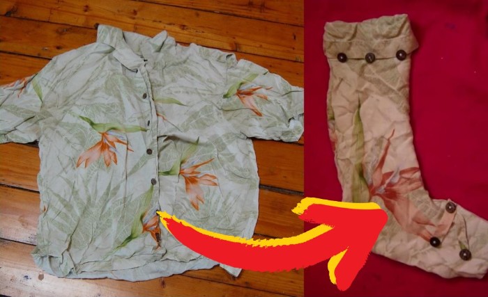 How to Make a Christmas Stocking From an Old Shirt