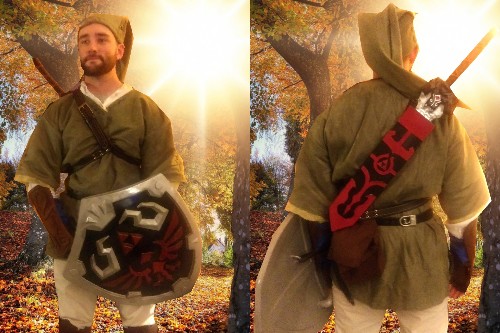 Link Costume Tutorial Part 3 - How to Make Link's Sword Sheath (scabbard), bracers, and gloves - Legend of Zelda 