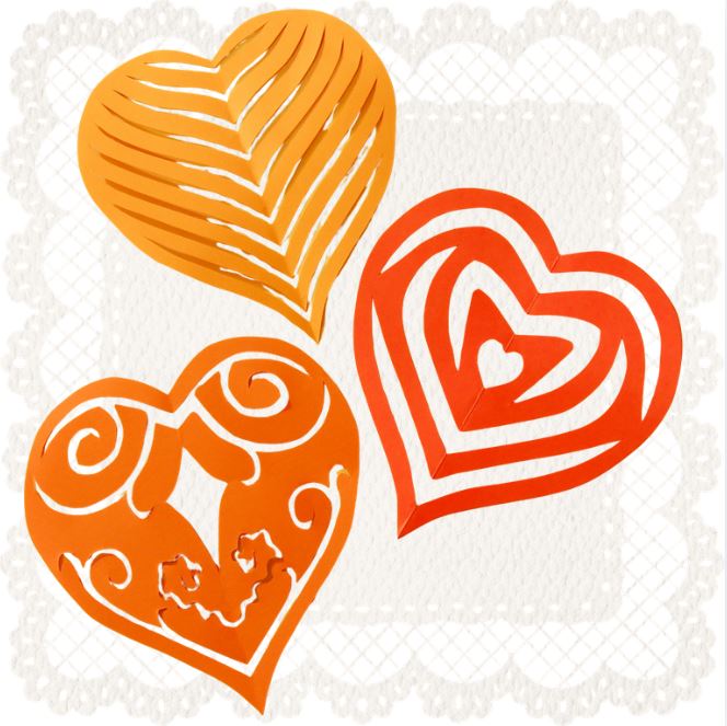 Valentine's Day crafts With Paper - Fancy Hearts