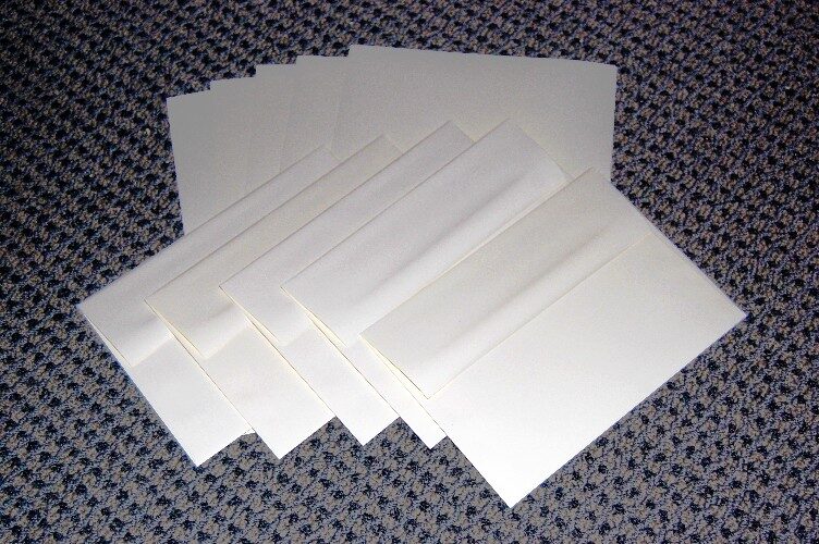 100% Recycled Paper Blank Greeting Cards and Envelopes